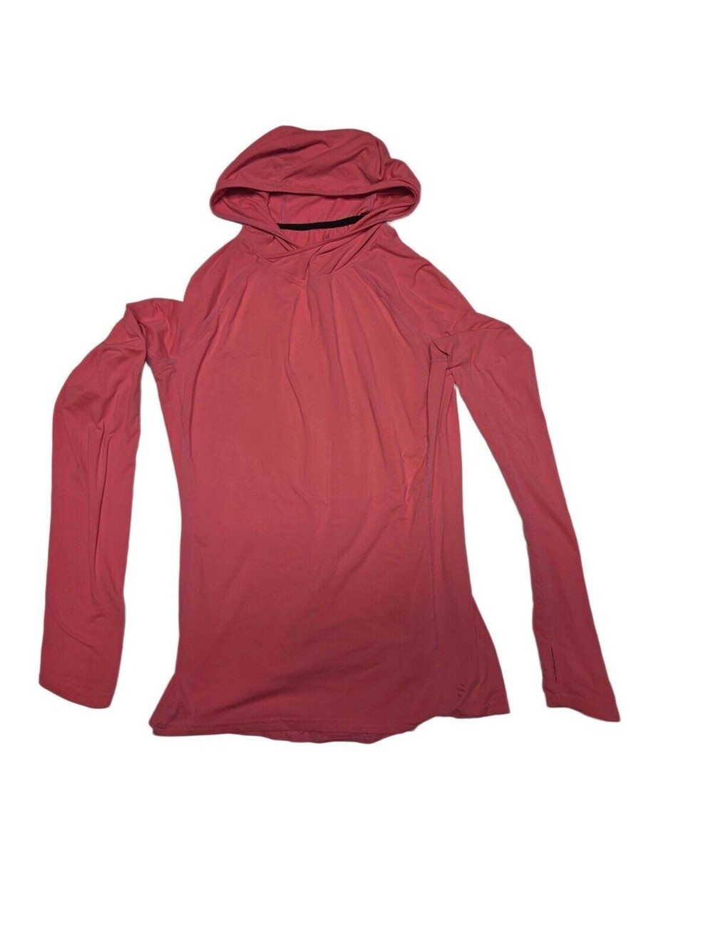 H&M Sport Women Pink Active Workout Long Sleeve Thumbhole Hoodie Size L